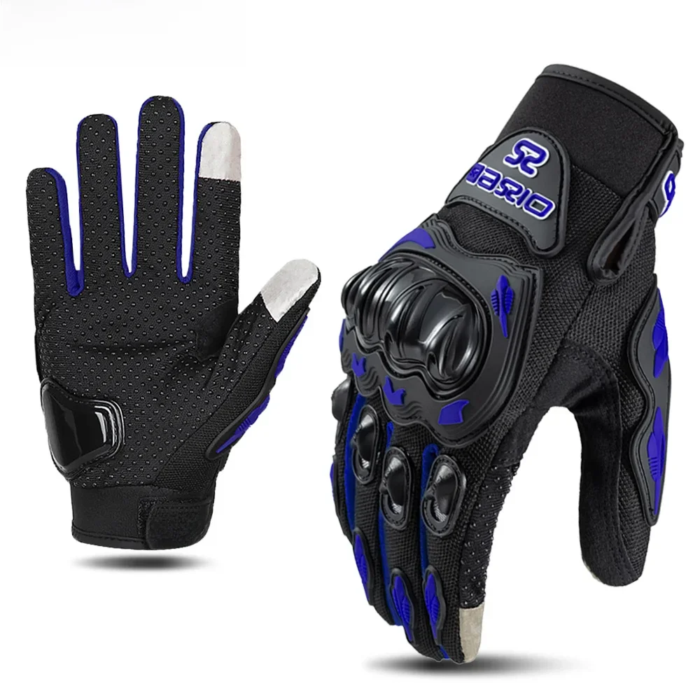AliExpress MJMOTO Blue Motorcycle Gloves Summer Men Women Motocross Breathable Racing Glove Motorbike Bicycle Cycling Riding Glove Anti-fall Touch