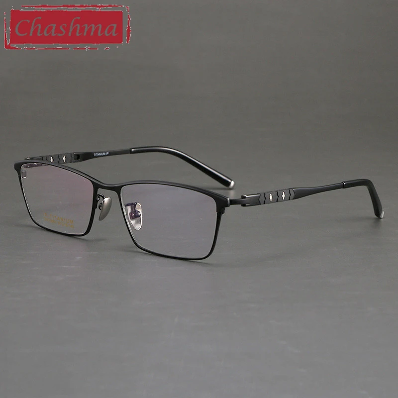 

Chashma Prescription Glasses Men Eyeglasses Frames Pure Titanium High Quality Flexible Temples Eyewear Recipe Lenses Spectacles