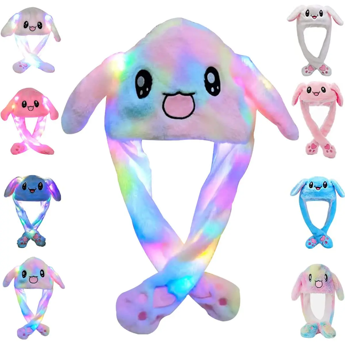 Cerchietto Con Orecchie Da Coniglio In Peluche Viola, Per Donne E Bambini, Con Filo Pieghevole, Accessorio Per Pasqua, Feste A Tema E Cosplay, 1 Pezzo - 4
