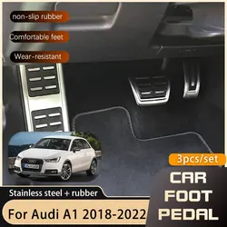 Stainless Steel Car Pedals For Audi A1 Mk2 GB 2018 2019 2020 2021 2022 Gas Accelerator Brake Non-slip Footrest Pedal Cover Parts