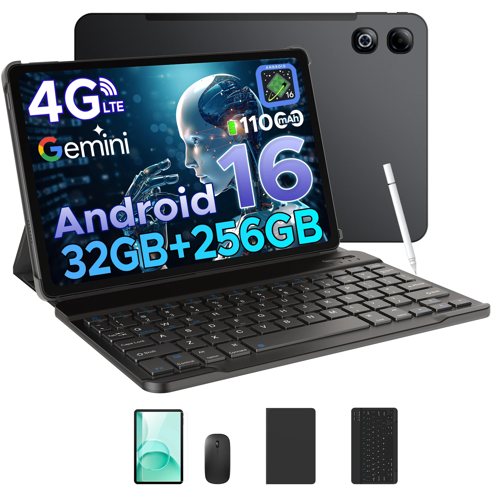 DOOGEE TAB G6 MAX Android 16 Tablets 13.4 inch FHD+ Tablet 11000mAh 32GB RAM + 256GB ROM/2TB 90Hz IPS Screen Android Tablets