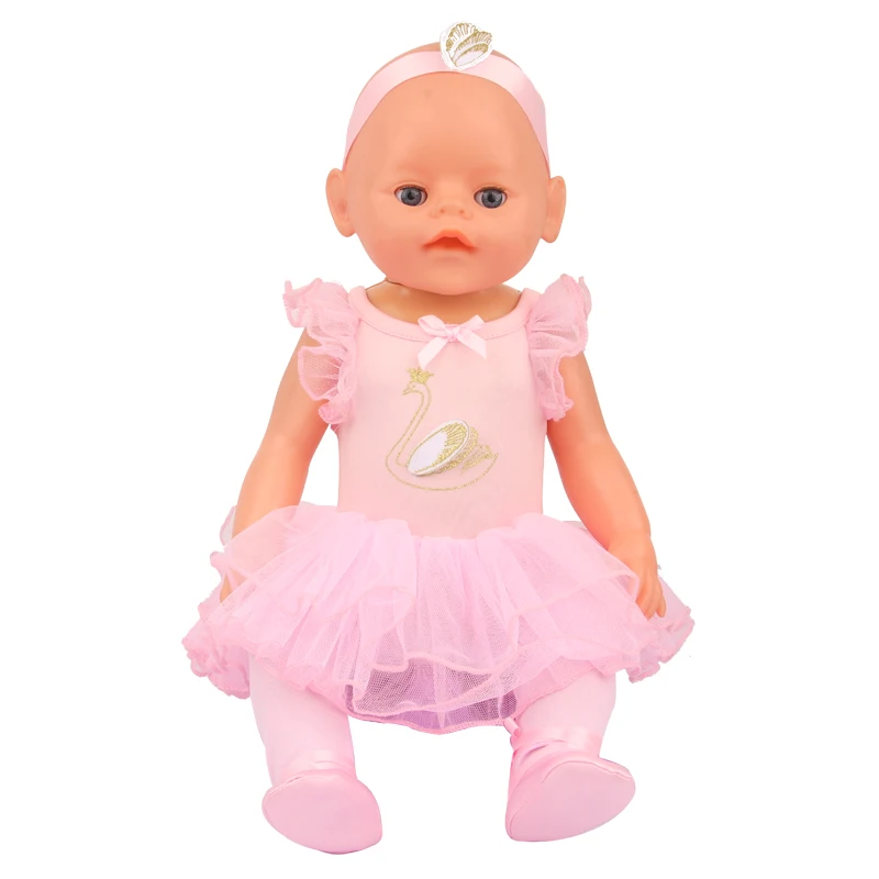 Cosplay Dallet Doll Clothes Set Suit For 18 Inch American&43Cm Baby New Born Girl Doll Ballet Dress Outfit For Generation Doll