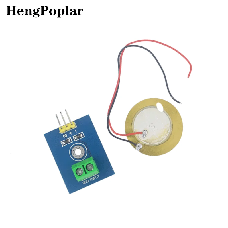 KIT DIY 3.3V/5V Modul Sensor Getaran Piezo Keramik Pengendali Analog Sensor Persediaan Komponen Elektronik untuk Arduino UNO R3