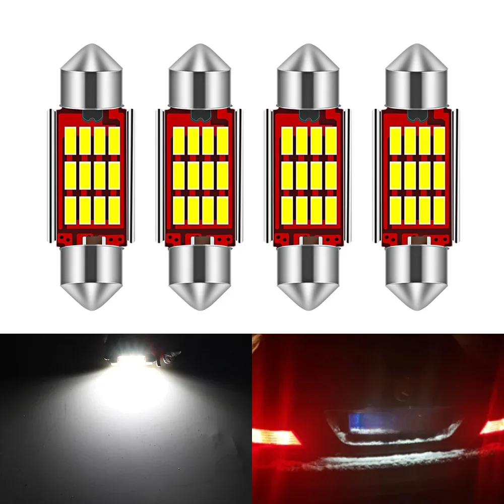 Lumière de plaque d'immatriculation LED Canbus sans erreur, 36mm C5W, pour Mercedes Benz W210 W211 W203 W208 W209 W169 AMG CLK, 4 pièces