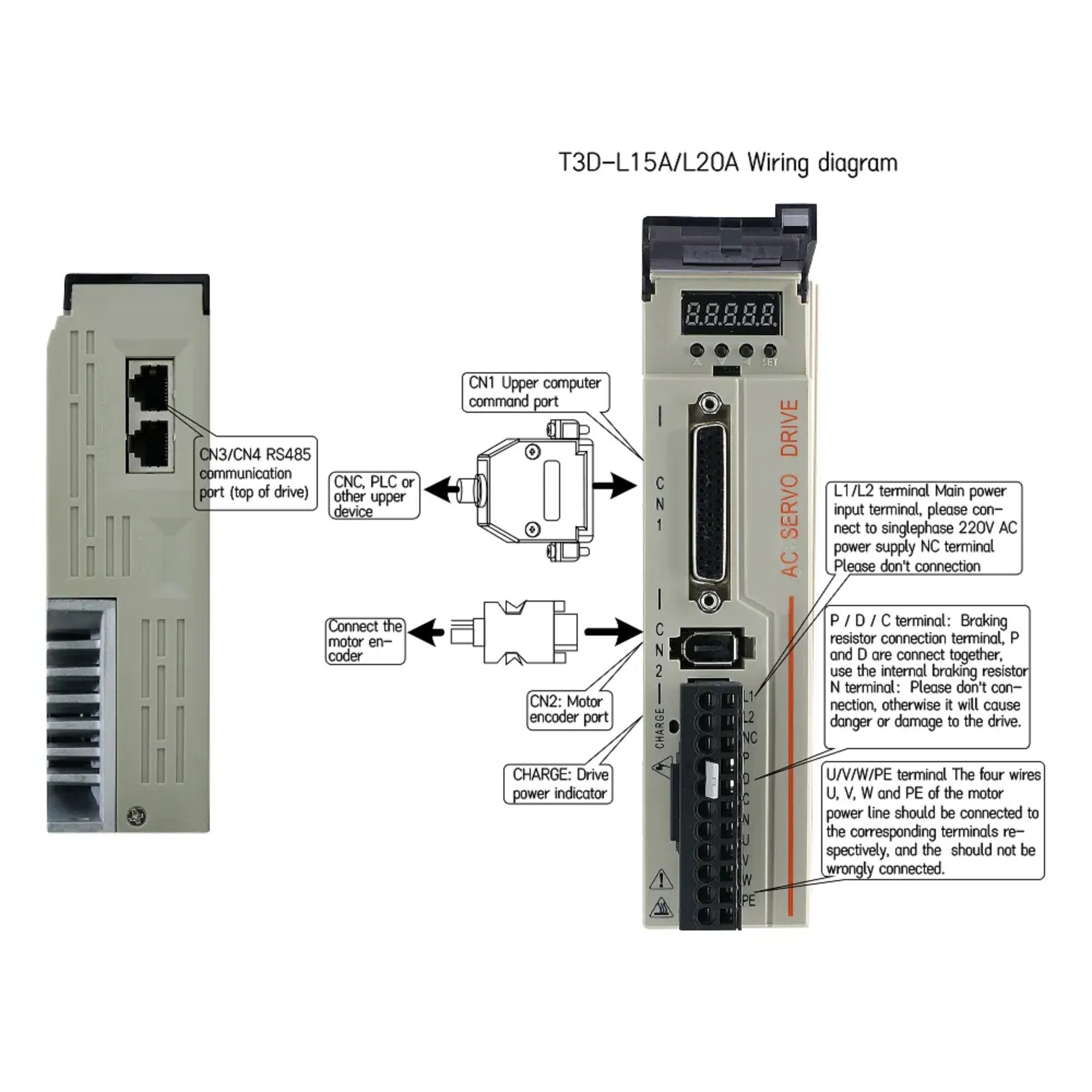 Комплект абсолютного верхнего серводвигателя с магнитным