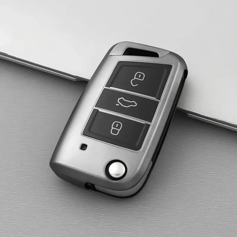 Pour VW Volkswagen Golf 7 MK7 Tiguan MK2 coque en TPU Fob voiture étui à rabat pour siège Ateca Leon FR Ibiza Skoda Octavia Kodiaq