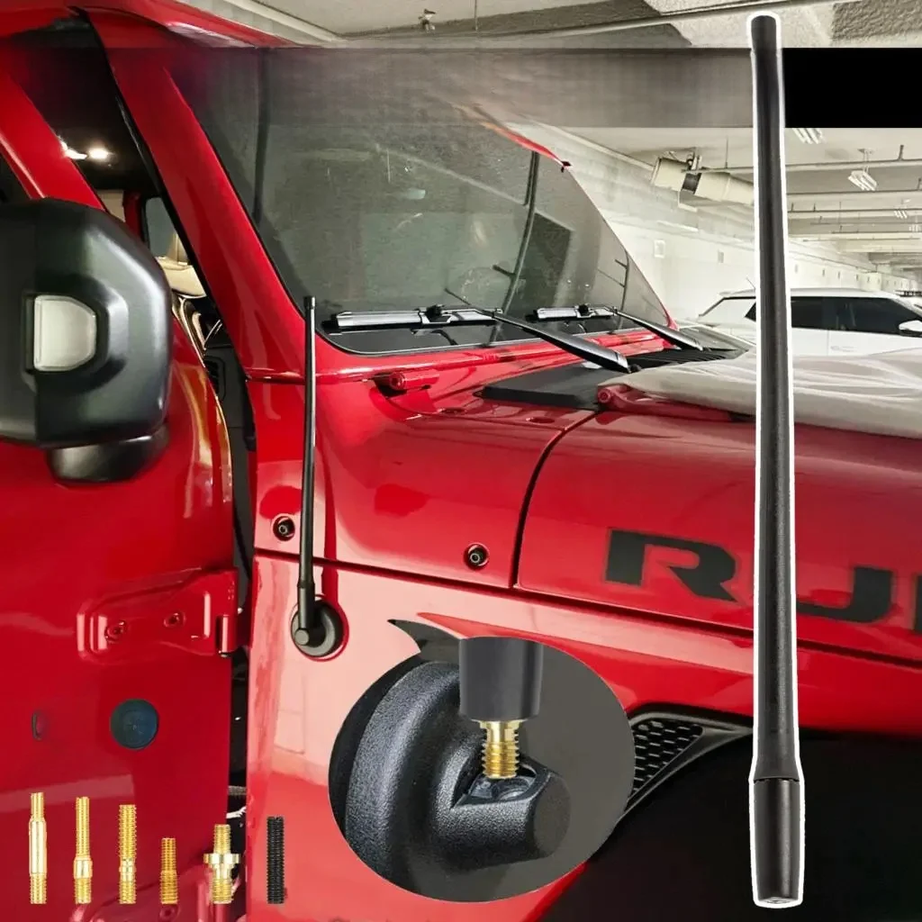 13-calowa antena do Jeep Wrangler JK JKU JL JLU Rubicon Sahara Gladiator Adapter masztu odbiorczego Akcesoria samochodowe 2007 - 2021 — zdjęcie 2