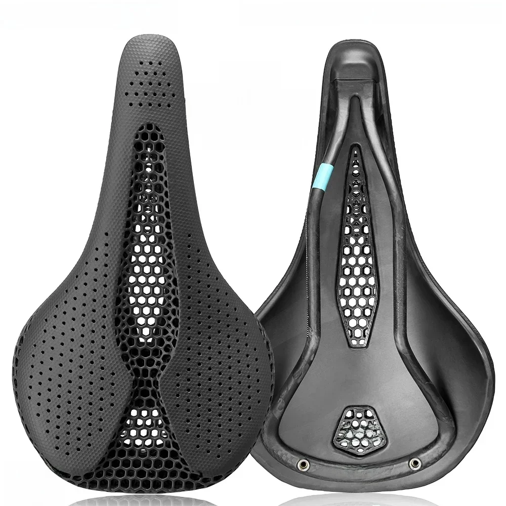AliExpress Lexon RYET Full Carbon 3D Printed Bike Saddle 245mm*143MM 162g 7*9mm Carbon Bicycle Seat MTB Gravel Road Wide Saddle Bike Accessories