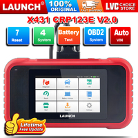 Launch X431 CRP123E V2.0 OBD2 Scanner Engine ABS SRS Transmission Diagnostic Scan Tools 7 Reset WiFi Free Update Car Code Reader