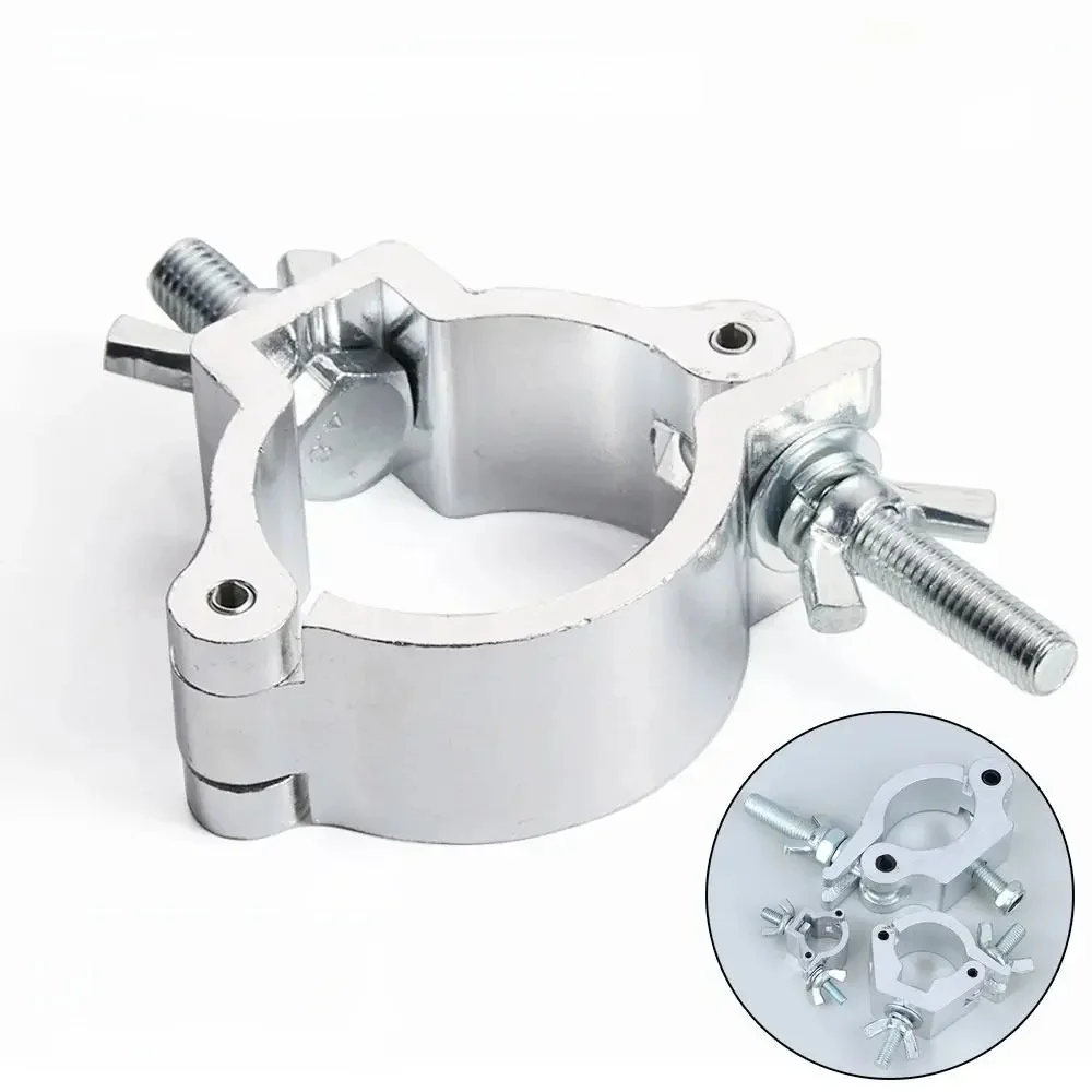 Pince à treillis pour lumières de scène en alliage d'aluminium, 1 pièce, à dégagement rapide, 18-21mm 38-52mm, pinces pour lumière DJ, support à Clip argenté, crochets de suspension de lampe