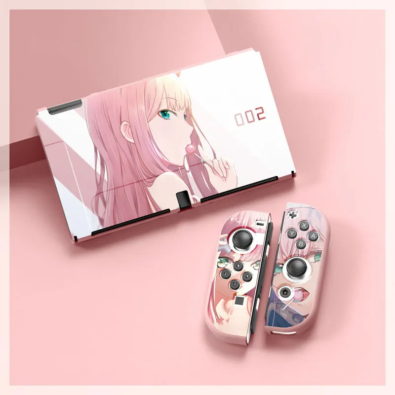 Roztomilá kreslený japonský anime pouzdro pro nintendo spínač oled joycon regulátor lastura měkké TPU silikon ochranný obal příslušenství