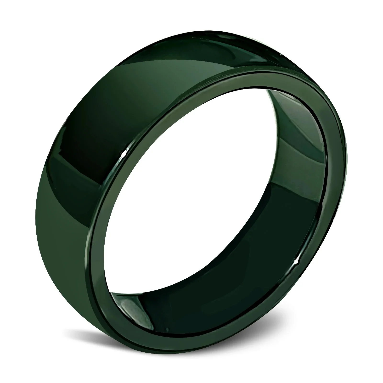 Jasper Tesla Smart NFC Ceramic Ring dla modelu 3/Y/X/S Odblokuj klucze samochodowe, czarniawo-zielony pierścień Tesla Finger Ring — zdjęcie 2