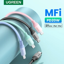 UGREEN MFi Silicone USB C to Lightning Cable 20W PD for iPhone 14 13 12 Pro Max Fast Charging for Phone Type C Cable