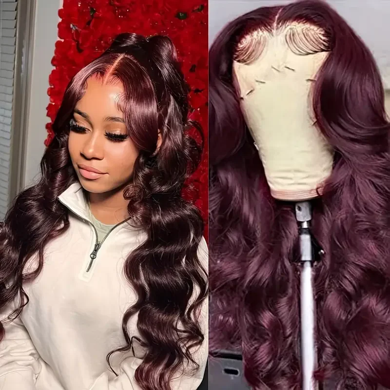 99j Hd Lace Front Human Hair Wig 13x6 Pre Plucked Transparent Lace Colored Body Wave Brazilian 13x4 Lace Frontal Wigs For Women