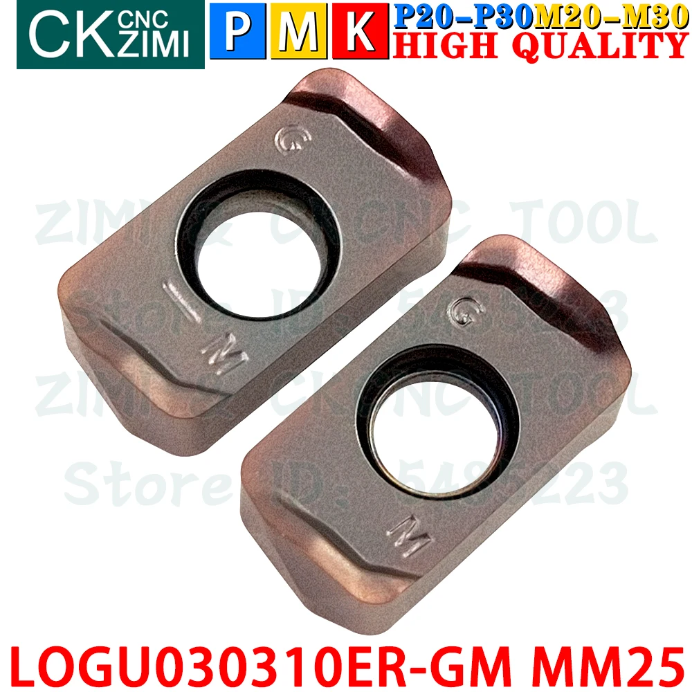 LOGU030310ER-GM MM25 LOGU 030310 ER GM LOGU030310 ER GM inserti in metallo duro inserto di fresatura ad alimentazione rapida tornio per metallo CNC