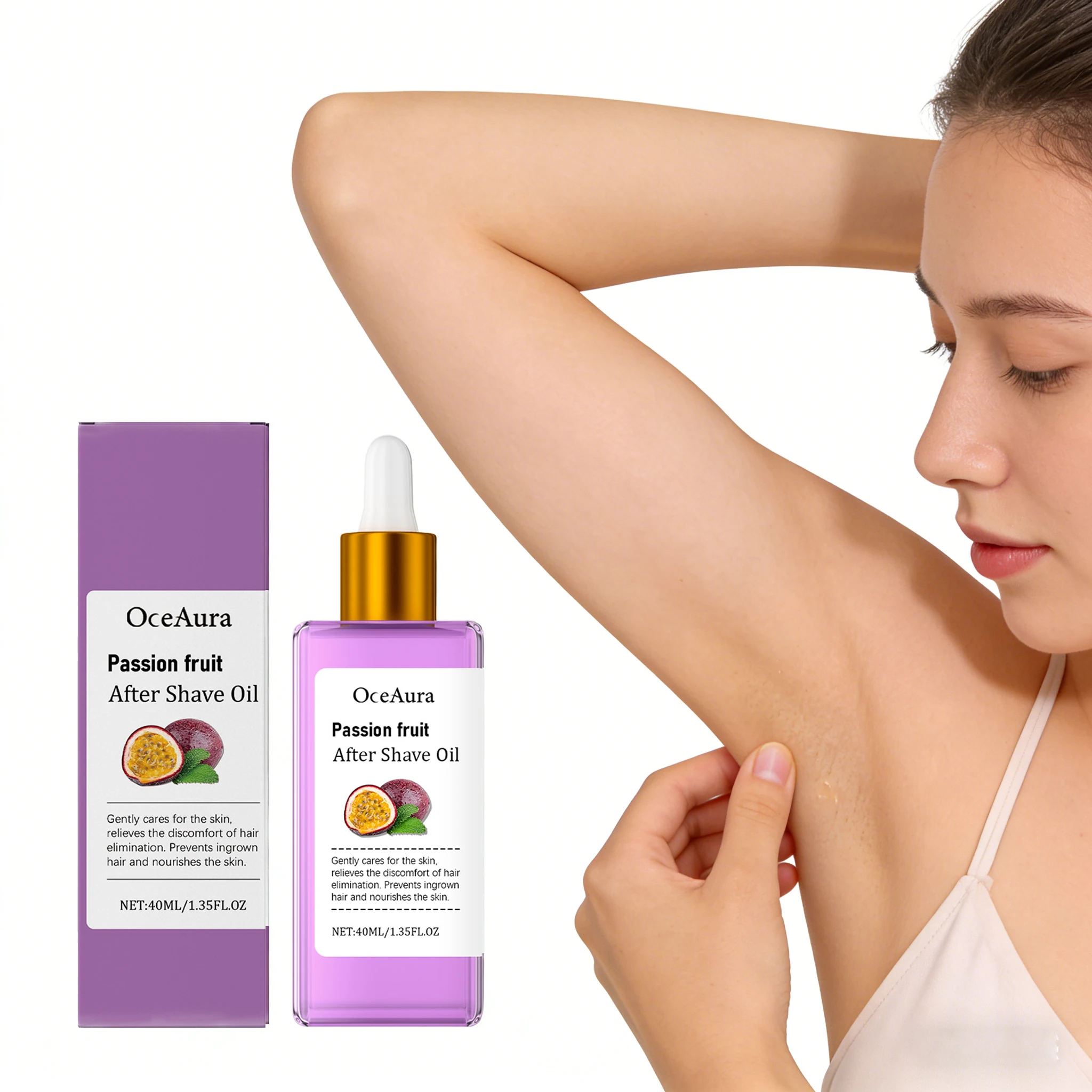 

40ML Passion Fruit Hair Removal Care Oil After Shaving Care Nourishing Moisurizing Non-greasy Soothing Smoothing for Daily Care