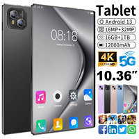 2025 New I16 Pro 10.36 inch Tablet Pad Android13 16GB+1TB Dual SIM Tablet PC 12000Mah GPS New 32MP Tablets for children Kids Tab