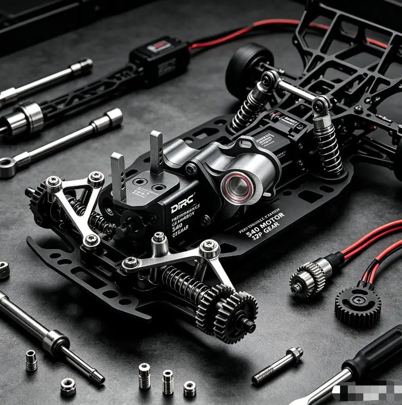D1RC Xianyun LCG High Performance Disconnect Transmission Gearbox Chassis Upgrade Accessory for 1/10 Scale RC Crawler