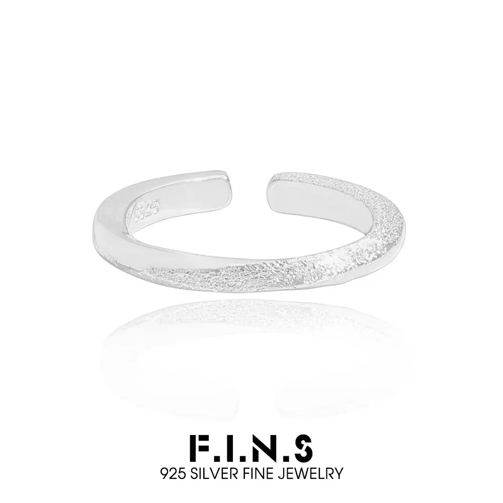 

Кольцо F.I.N.S из матового серебра 925 пробы для женщин, в корейском стиле, минималистичное, регулируемое, для среднего пальца, изысканное ювелирное изделие