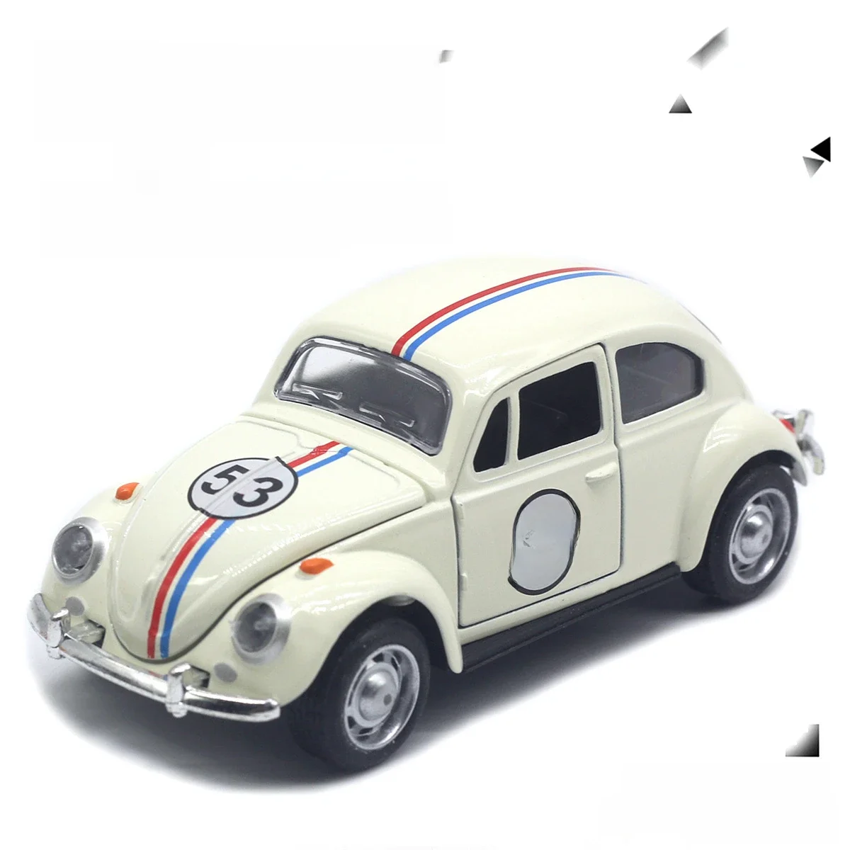 Volkswagen-besouro carro de brinquedo clássico, feito de metal e liga, com função de puxar, modelo