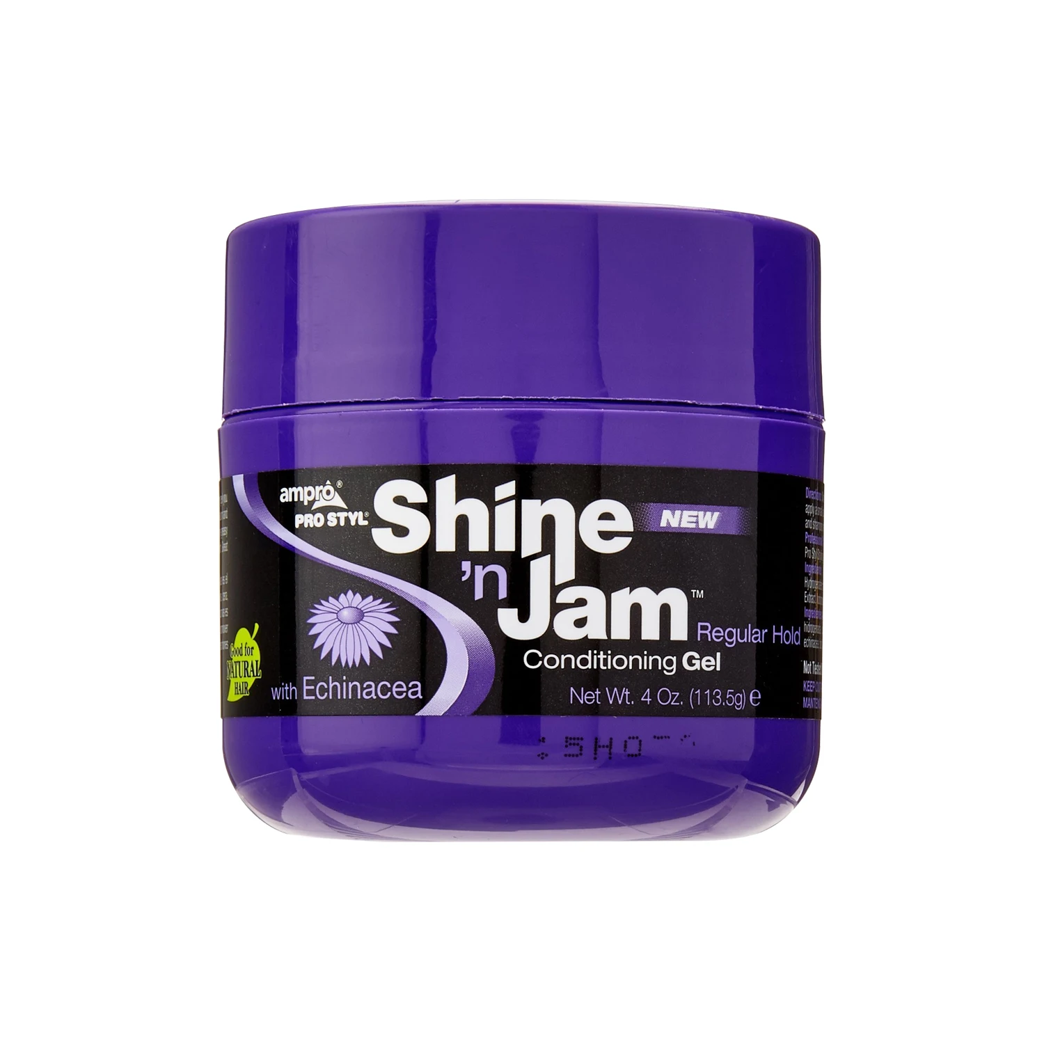 2Pack Deal Ampro Shine 'n Jam Conditioning Gel Regular Hold 4oz - Smooth Finish, Non-Flaky, Conditions Hair