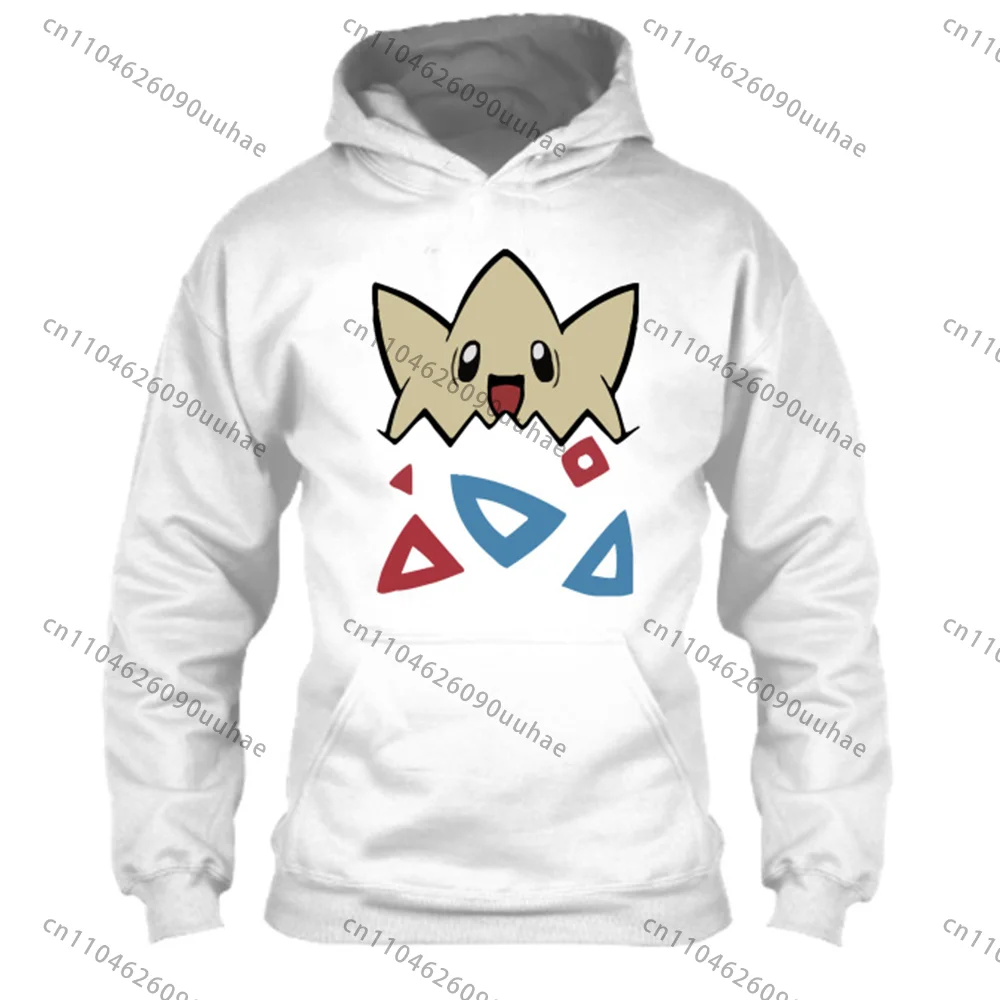 2025 Japón Anime Sudadera con capucha Jersey Bandai Togepi Estampado Sudaderas con capucha Moda Casual Otoño Invierno Manga larga Sudadera con capucha Pantalones Huevo Poke Temático