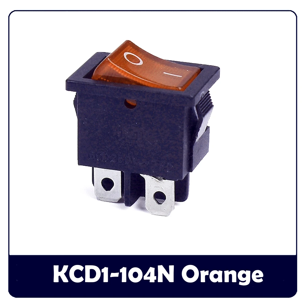 KCD1-104N ВКЛ-ВЫКЛ, клавишный выключатель с Φ DPST, 4 контакта, медь, 15*21 мм, 6 А, 250 В переменного тока/10 А, 125 В переменного тока
