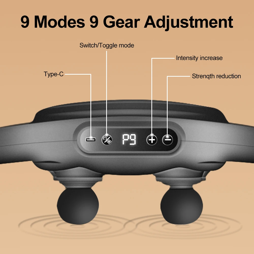 مسدس تدليك العضلات مسدس اللفافة ، تردد عالي ، خصر ، آلة تدليك الساقين ، الرقبة ، الكتف ، استرخاء العضلات الاحترافي ، 6 رؤوس #5