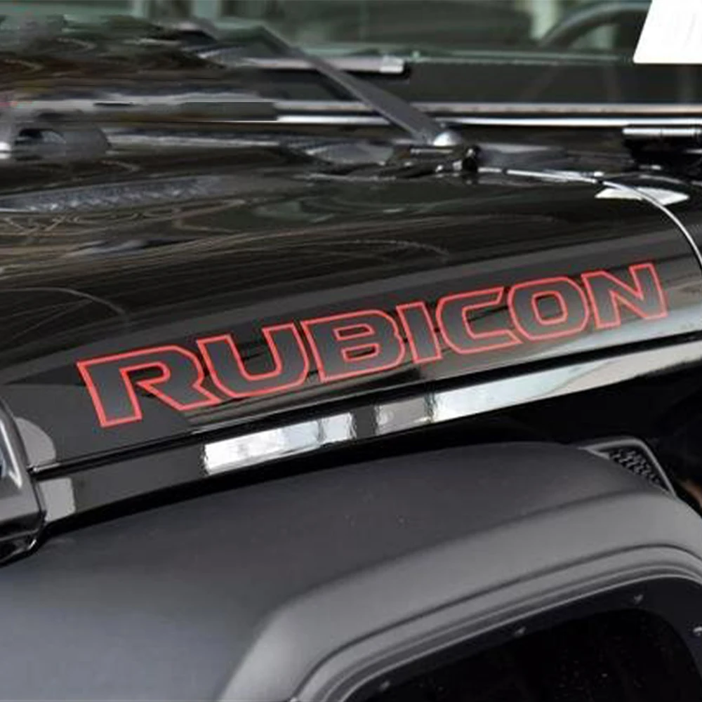 Lantsun JL1336 Car Body Sticker Creative RUBICON Alphabet Pattern Racing Sticker for Jeep for Wrangler JK/JL/JT