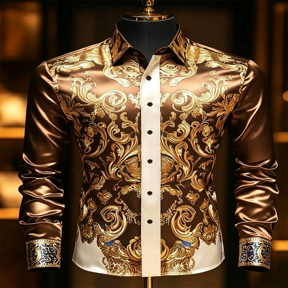 Herren Luxus-Satin-Langarmhemd – Mens Satin Silk Dress Shirt Bewertung und Preis
