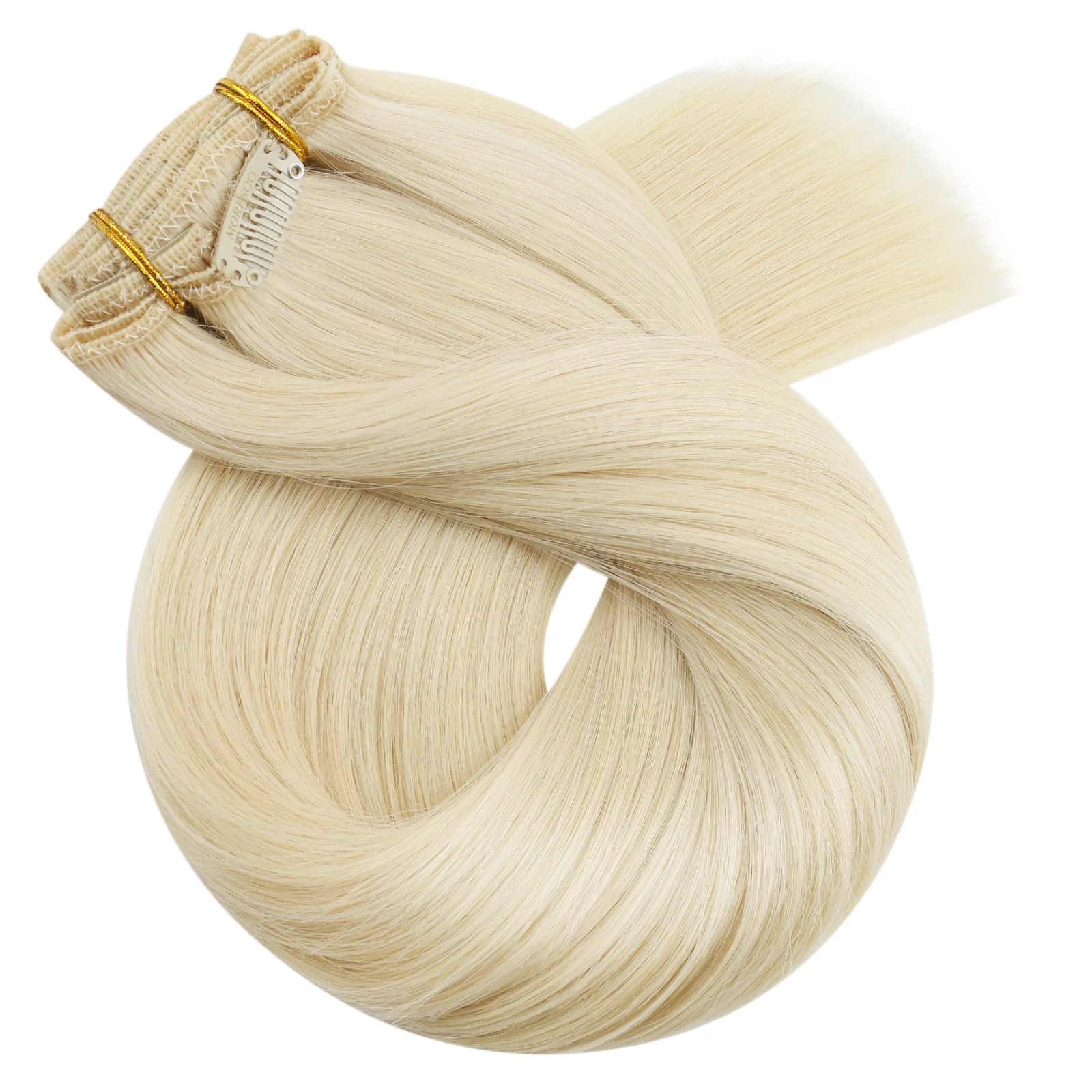 Moresoo Clip in Human Hair Extensions Natuurlijke Machine Remy Zijdeachtige Rechte Dubbele Inslag Balayage Ombre Haar Clips Extensions