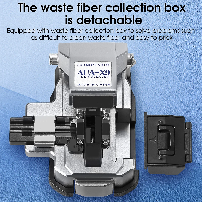 AUA-X9Fiber 절단기 FTTH 케이블 광섬유 절단 칼 도구, 3 인 1 클램프 슬롯, 24 표면 블레이드