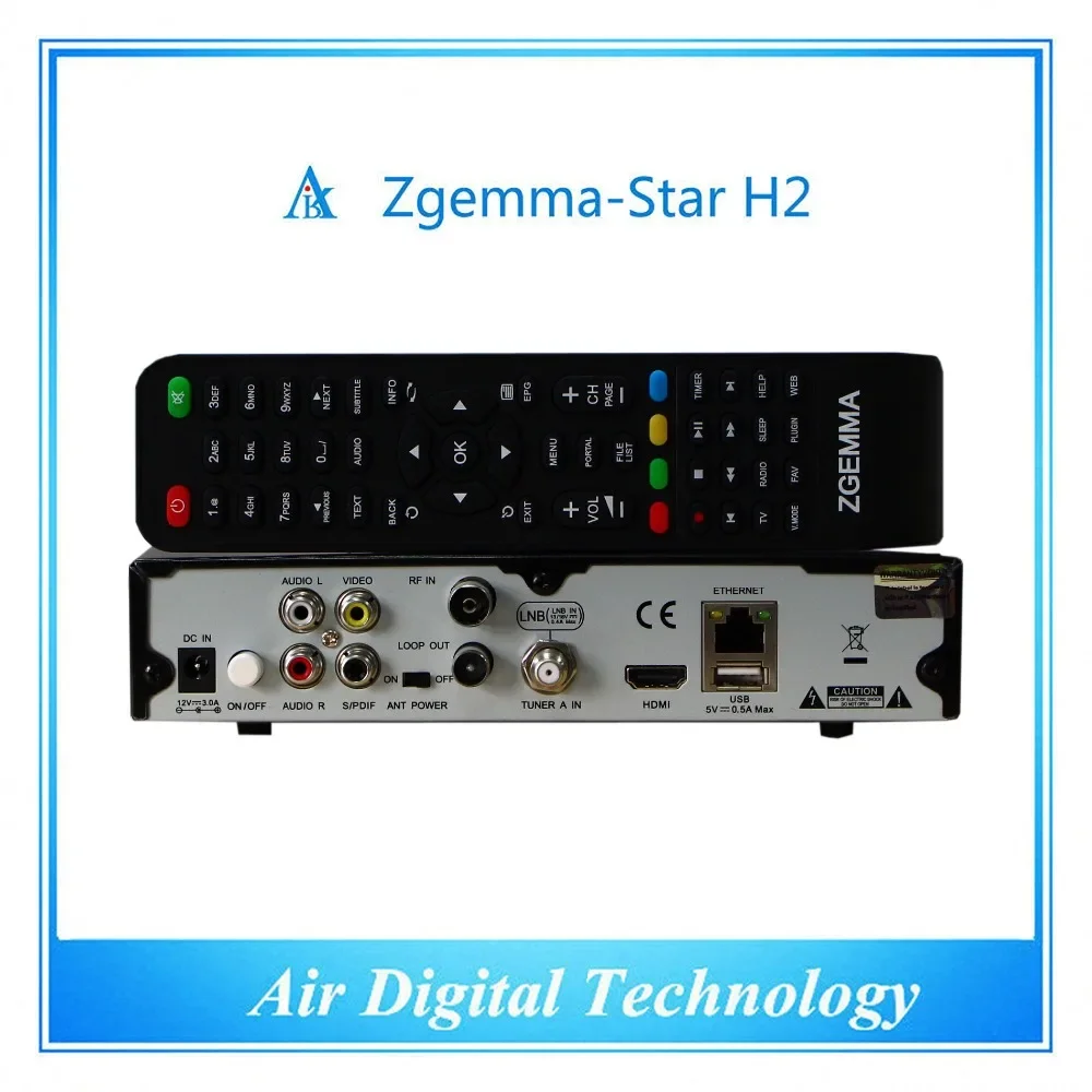 Zgemma star h2 1080p linux os tv decoder dvbs2 t2 tuner für DVB-T2 mit ca