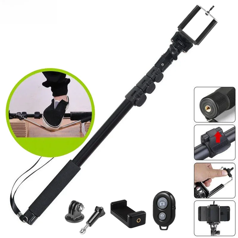 Yunteng 188 /1288 – statyw, monopod i kij do selfie, kompatybilny z aparatem i telefonem, monopod do GoPro, iOS, iPhone, Android, z pilotem Bluetooth. — zdjęcie produktu 7