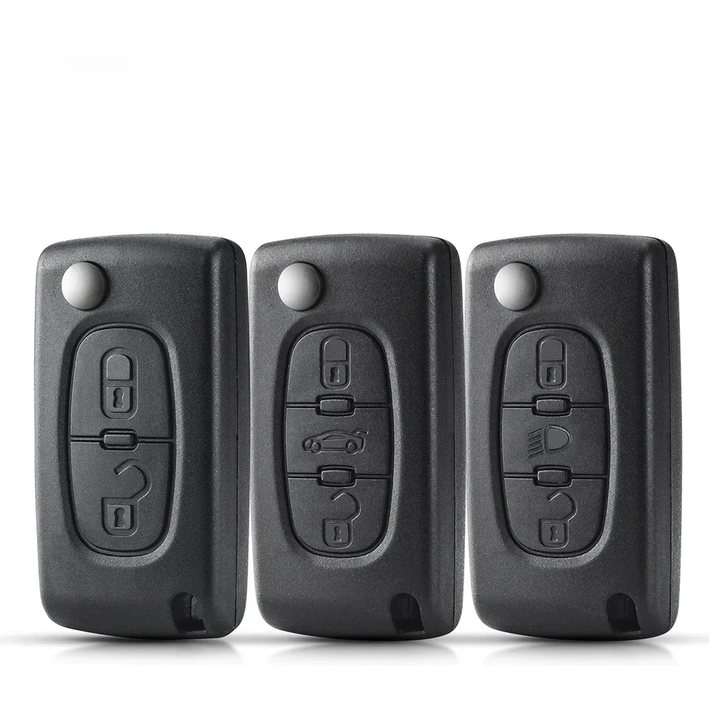 KEYYOU 2/3/4 boutons coque de clé télécommande de voiture pour Peugeot 207 307 308 407 607 807 pour citroën C2 C3 C4 C5 C6 coque de clé pliante rabattable
