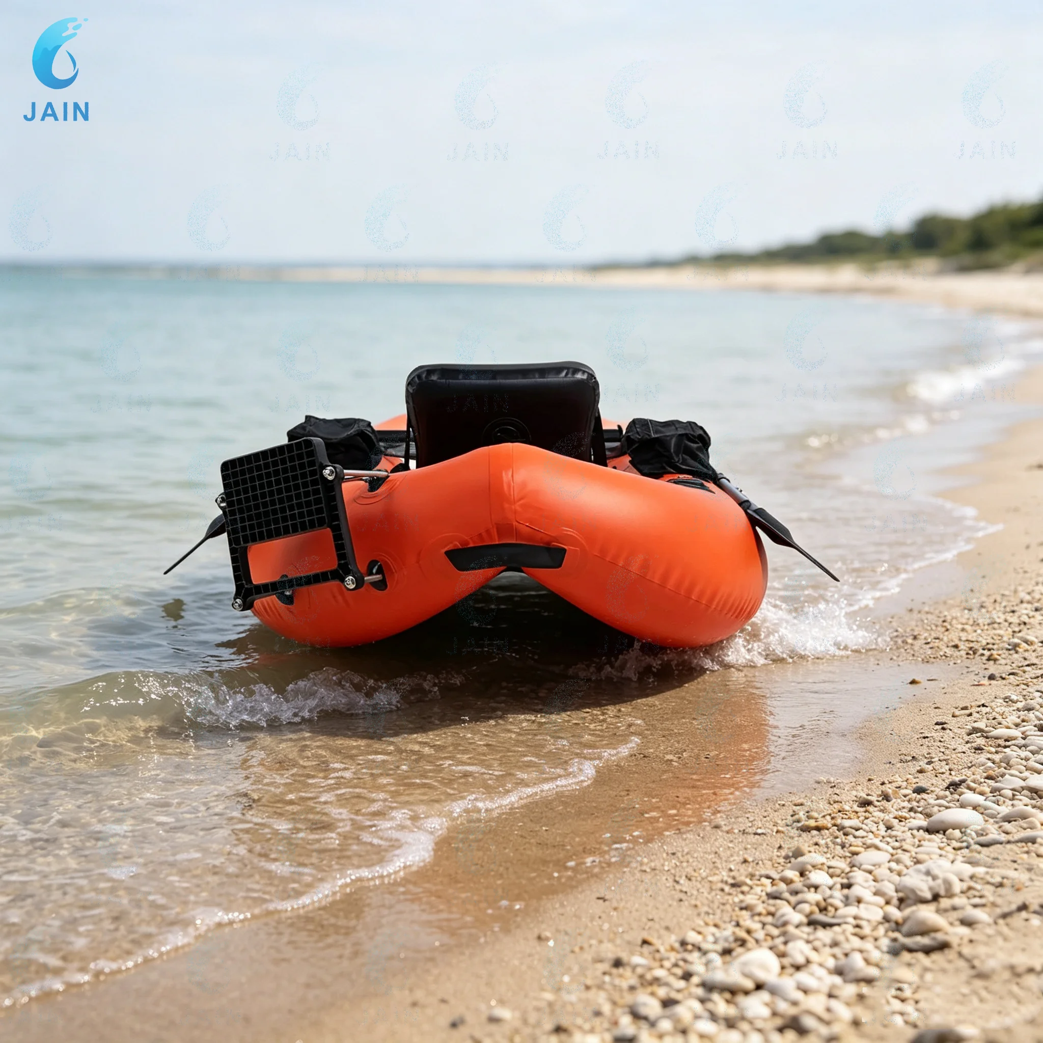 Single Person Inflatable Float Tube Belly Boat Small Fishing Boat Canoe With Electric Pump For lakes