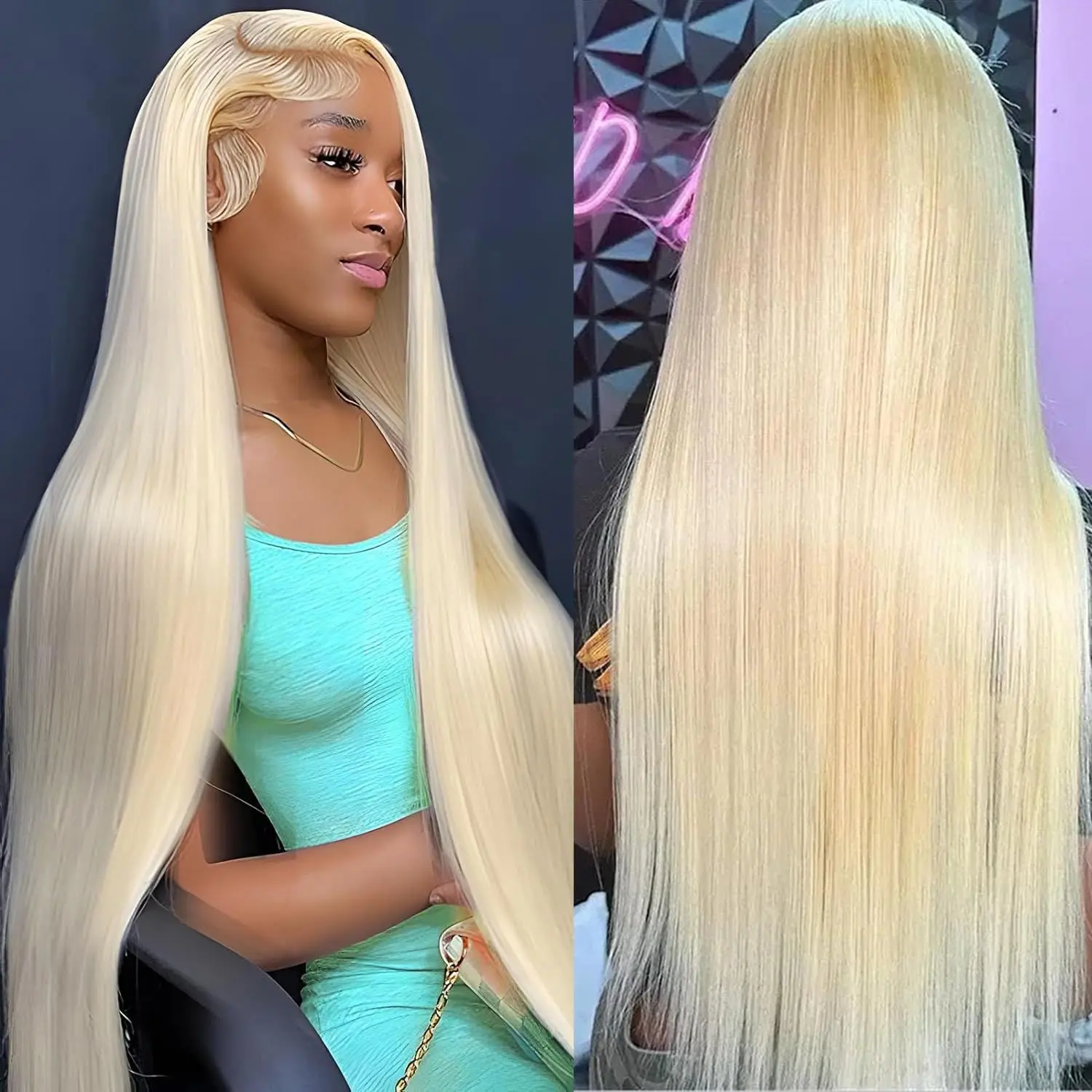 30 Inch Blonde Wig 613 HD Human Hair Lace Frontal Wig 13x6 Straight Lace Front Human Hair Wig Lace Colored Wig For Black Women