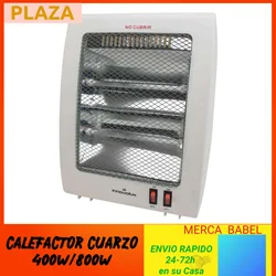 Stufa al quarzo leggera-riscaldatore da bagno-riscaldatore portatile a basso consumo-termostato regolabile-2 potenza 400/800w-antiroll e sistema di sicurezza contro il surriscaldamento