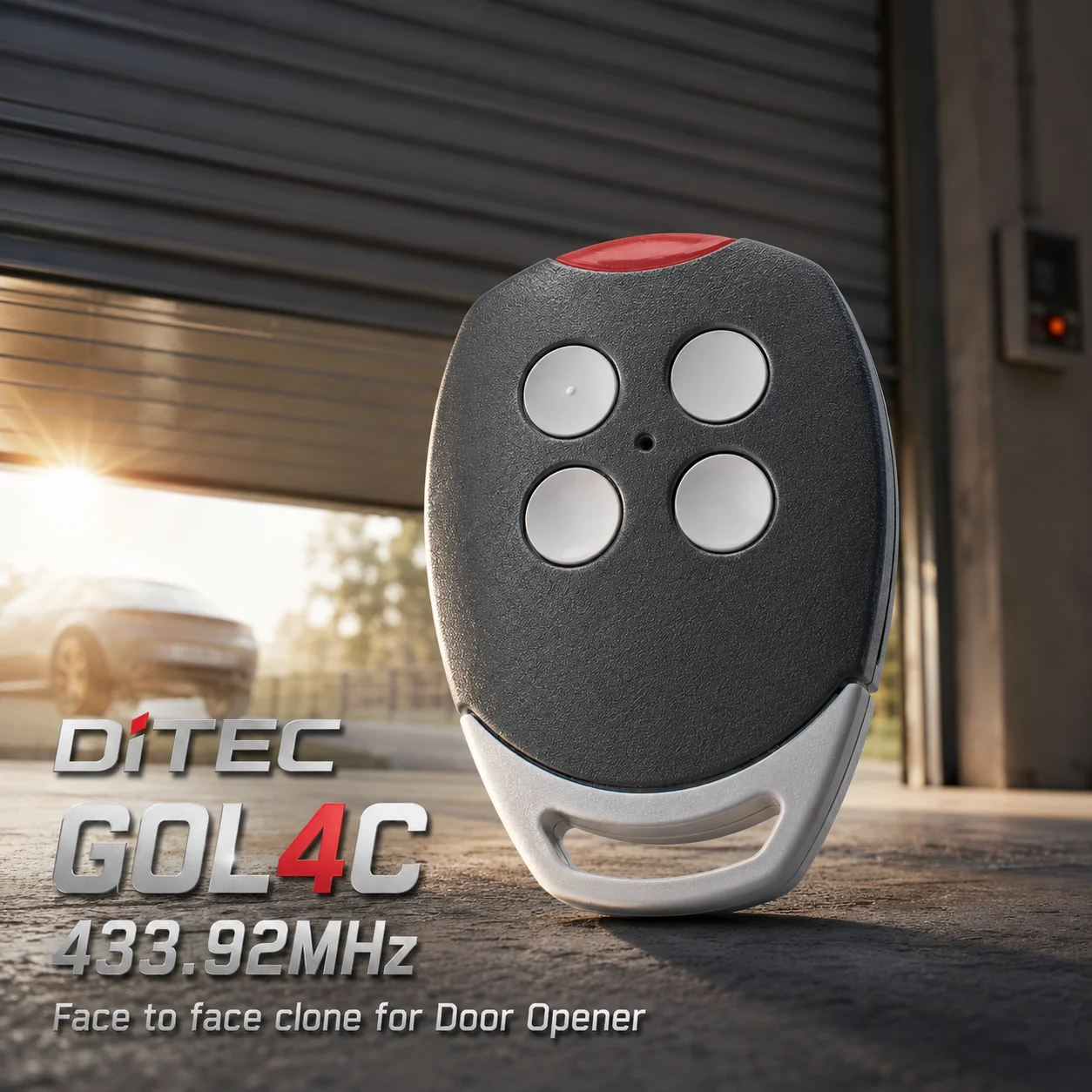 DITEC GOL4C Face to face clone for Door Opener Handheld Garage Remote 433.92MHz Fixed Code Transmitter