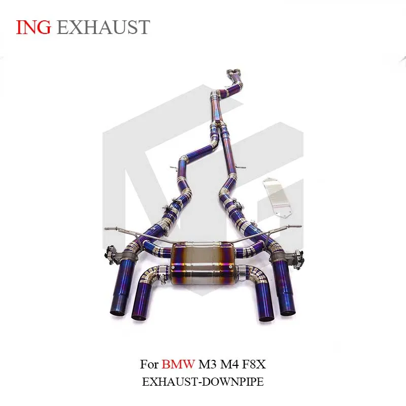 ING Titanium Alloy Valve Catback Exhaust for BMW M3 M4 F8X S55 3.0T Remote Muffler Accessories Vehicle Performance Parts Tube