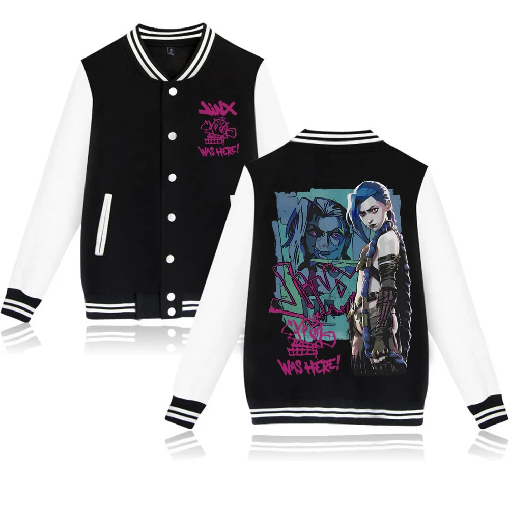 2024 Arcane-Jinx Hoodie Baseball Jacket Women Men Baseball Uniform Jackets Man Clothes