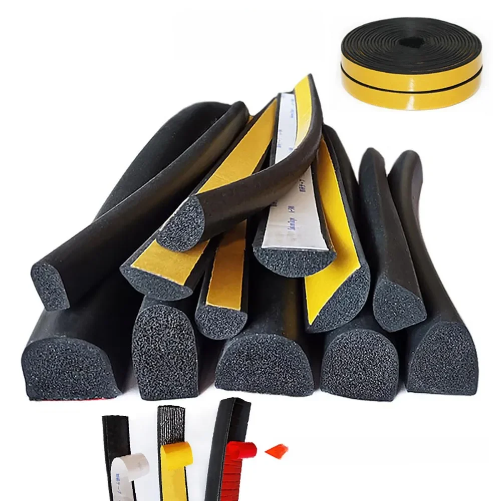 Bande isolante en caoutchouc éponge, 1/2/3M, mousse acoustique antichoc, bande d'étanchéité auto-adhésive Epdm, porte fenêtre, toit de voiture, étanche à la poussière