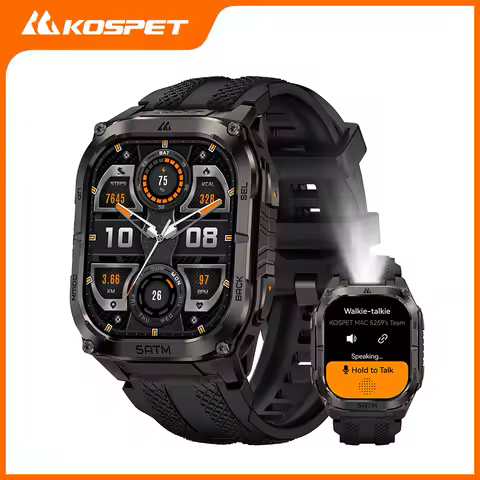 KOSPET TANK M4C Military Grade GPS Smartwatch for Men - Waterproof 5ATM, Health and Exercise Monitor