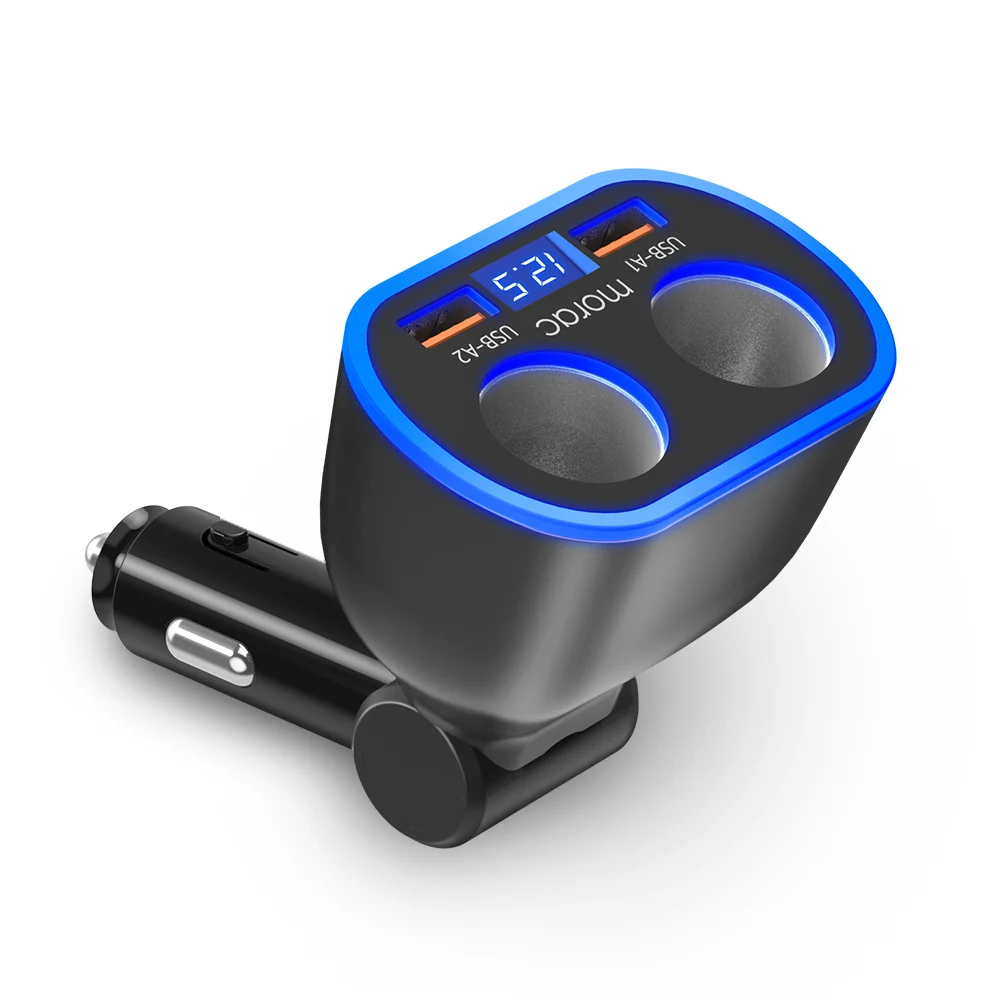 MORAC 모락 네다 D4 시거잭 2소켓 USB 2포트 차량용 고속 시거잭 시가잭 충전기