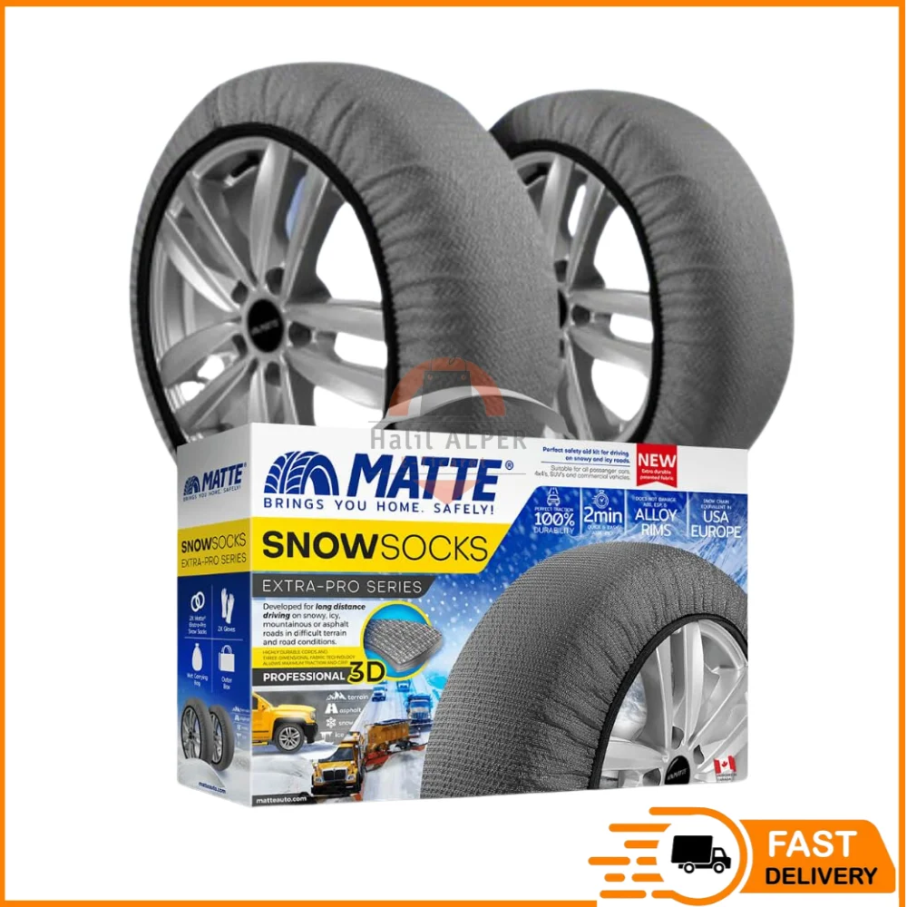 

For Winter Easy Grip Car Tire Snow Socks-ExtraPro Series (Textile Snow Chain-For Safe Driving on Snowy and Icy Roads)