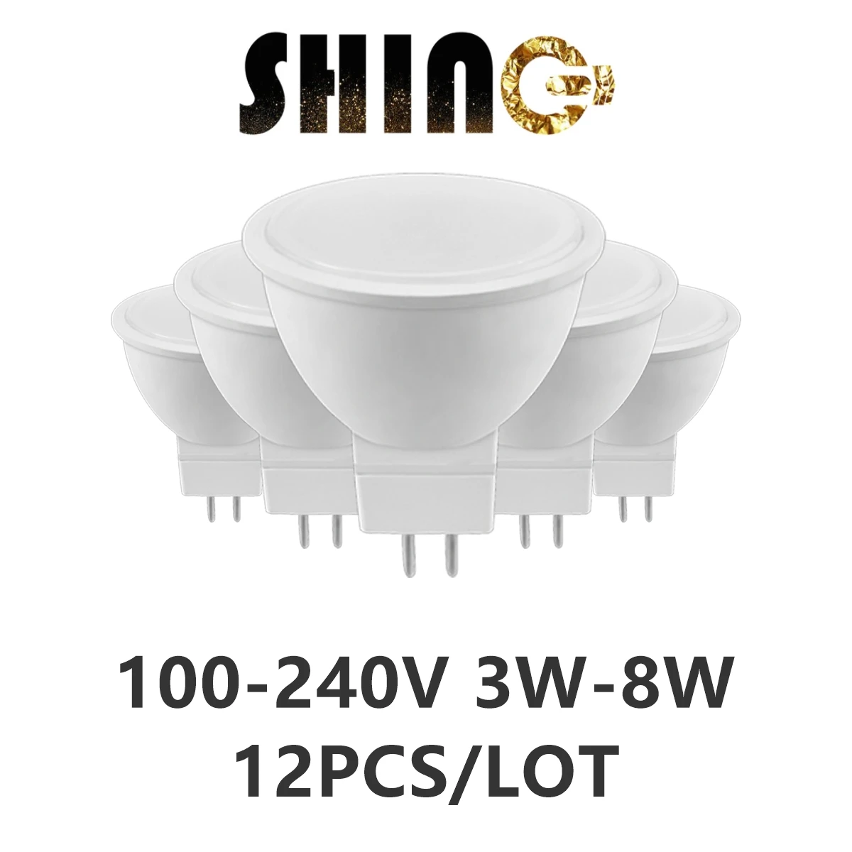 

Factory direct LED spot light 12pcs MR16 120V 220V 3W 5W 6W 7W 8W high bright warm white light replace 50W 100W halogen lamp