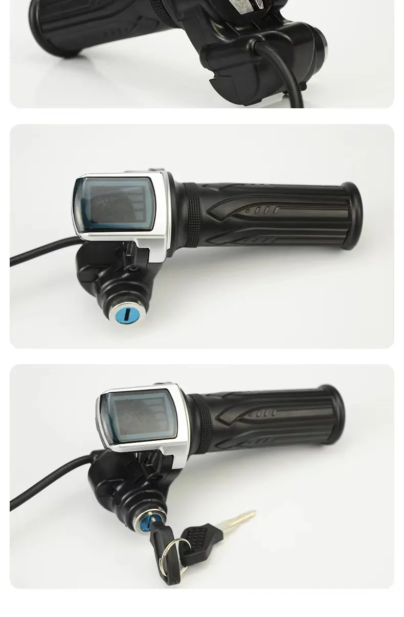 24V 36V 48V 60V Lenker Twist Drossel Geschwindigkeit Controller LED Batterie Kapazität Display Halle Beschleuniger elektrische Fahrrad Roller – Detail 9