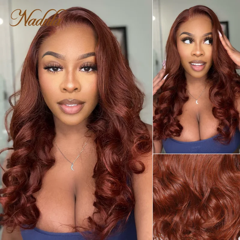 

Nadula Bye Bye Knots 2.0™ | 7x5 Reddish Brown Body Wave Pre Bleached Invisible Knots Glueless Wig With BabyHair Lace Closure Wig