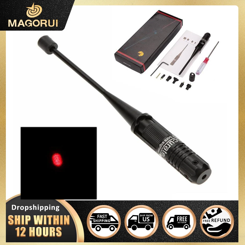 Magorui .22 to.50 Caliber Rifles Laser Adjust Boresighter Bore Sighter Kit for Hunting Laser Sight For Tactical Lasers