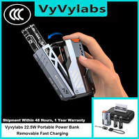 VYVYLABS 30000mAh Detachable CCC Power Bank Fast Charger 22.5W Wireless Portable Charger 21700 PowerBank For iP Spare Battery